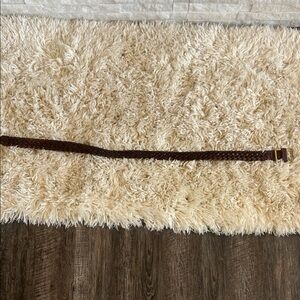 Linea leather Pelle Brown Braided Belt